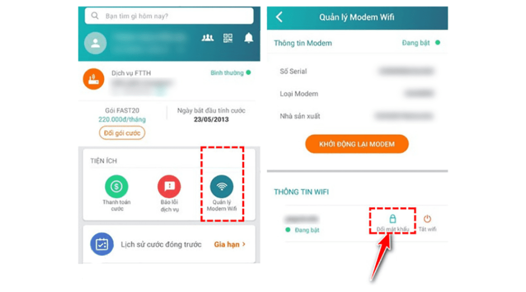 bước 4 đổi mật khẩu wifi viettel