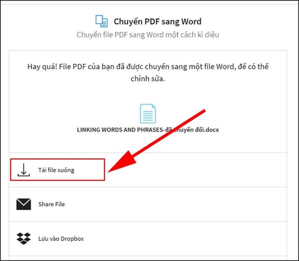 cực dễ dàng khi chuyển file pdf sang word