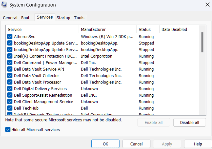 System Configuration