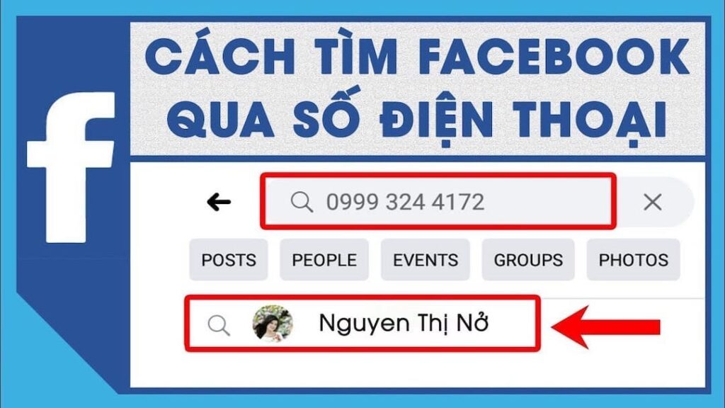 tìm facebook qua số điện thoại