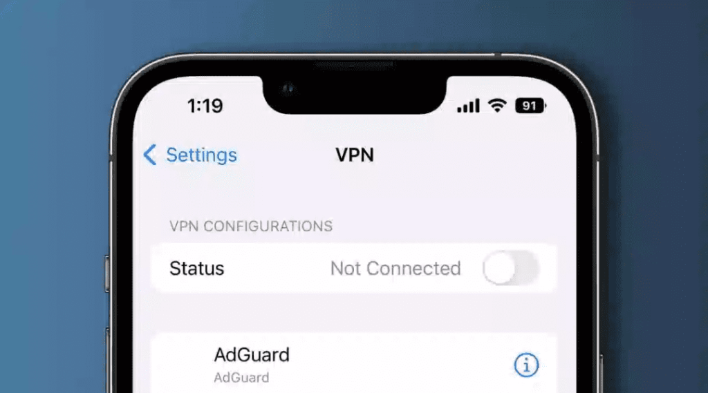 vô hiệu hóa vpn